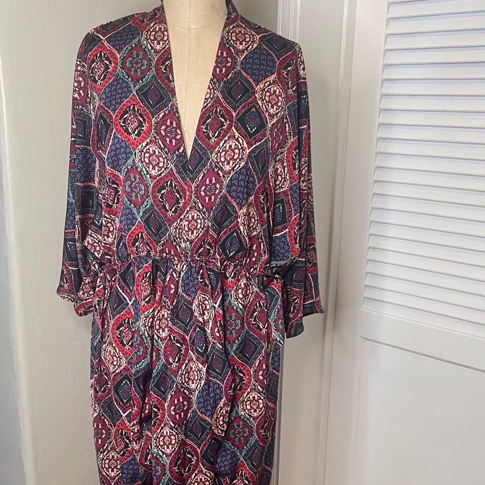 Anthropologie Geometric Patterned Kimono Dress SzM